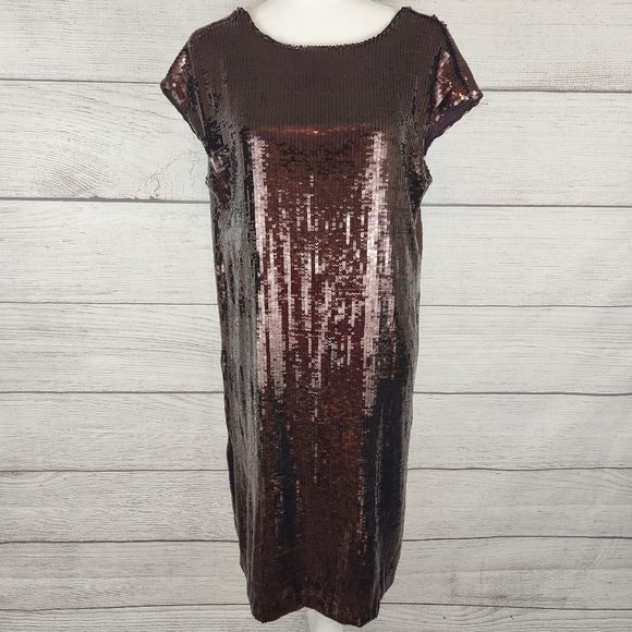 Maeve by Anthropologie Brown Kara Sequined Mini Dress - Picture 2 of 13
